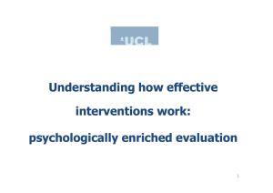 Understanding how effective interventions work: psychologically enriched evaluation