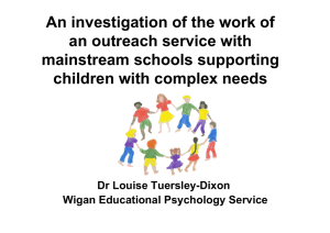 An investigation of the work of an outreach service with