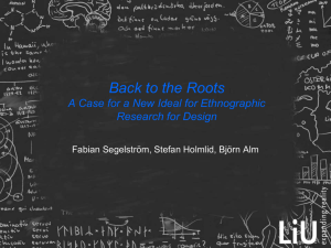 Back to the Roots Research for Design