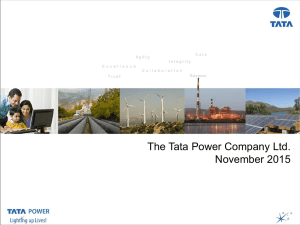 Presentation Title The Tata Power Company Ltd. November 2015 …Message Box