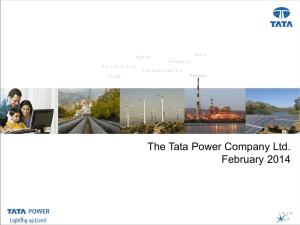 Presentation Title The Tata Power Company Ltd.  February 2014