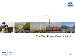 Presentation Title The Tata Power Company Ltd. …Message Box