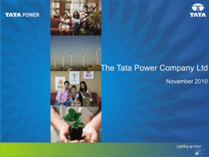 Presentation Title The Tata Power Company Ltd November 2010 Presentation Subtitle