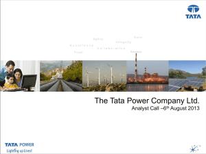 Presentation Title The Tata Power Company Ltd. …Message Box –6