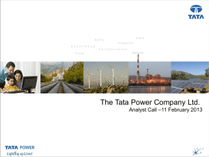 Presentation Title The Tata Power Company Ltd. …Message Box –11 February 2013