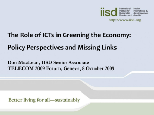 The Role of ICTs in Greening the Economy: