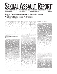 Legal Considerations on a Sexual Assault Victim’s Right to an Advocate