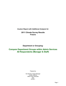 Compare Department Groups within Admin Services All Respondents (Manager &amp; Staff) Fresno