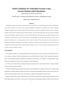 Model Validation for Embedded Systems Using Formal Method-Aided Simulation