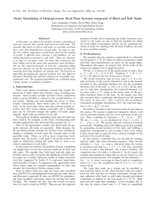 Static Scheduling of Monoprocessor Real-Time Systems composed of Hard and... Luis Alejandro Cort´es, Petru Eles, Zebo Peng