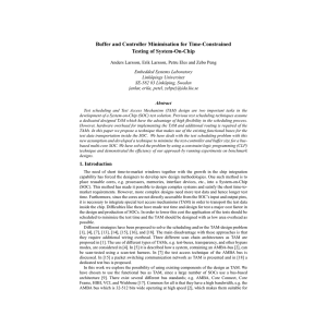 Buffer and Controller Minimisation for Time-Constrained Testing of System-On-Chip