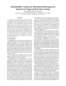 Schedulability Analysis for Distributed Heterogeneous Time/Event Triggered Real-Time Systems