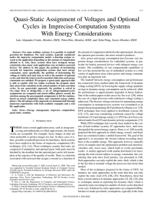 Quasi-Static Assignment of Voltages and Optional Cycles in Imprecise-Computation Systems