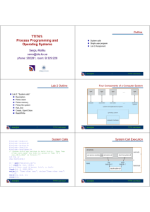 TTIT61: Process Programming and Operating Systems Sergiu Rafiliu
