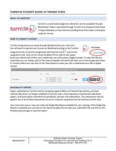 TURNITIN STUDENT GUIDE AT FRESNO STATE