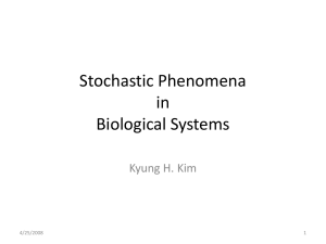 Stochastic Phenomena in Biological Systems Kyung H. Kim