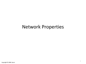 Network Properties 1 Copyright © 2008: Sauro