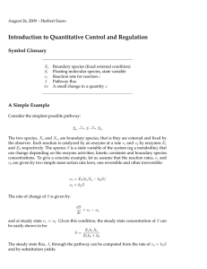 Introduction to Quantitative Control and Regulation Symbol Glossary