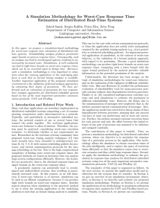 A Simulation Methodology for Worst-Case Response Time