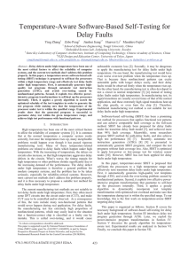 Temperature-Aware Software-Based Self-Testing for Delay Faults Zebo Peng Jianhui Jiang