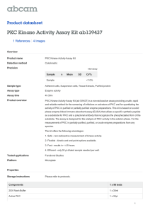 PKC Kinase Activity Assay Kit ab139437 Product datasheet 1 References 4 Images