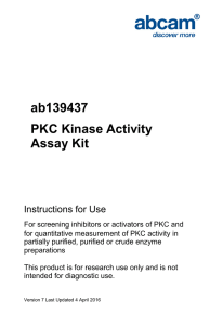 ab139437 PKC Kinase Activity Assay Kit Instructions for Use