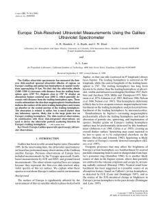 Europa: Disk-Resolved Ultraviolet Measurements Using the Galileo Ultraviolet Spectrometer