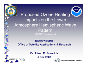 Proposed Ozone Heating Impacts on the Lower Atmosphere Hemispheric Wave Pattern