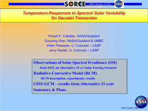 Temperature Responses to Spectral Solar Variability On Decadal Timescales