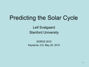 Predicting the Solar Cycle Leif Svalgaard Stanford University SORCE 2010