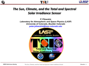 The Sun, Climate, and the Total and Spectral Solar Irradiance Sensor