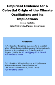 Empirical Evidence for a Celestial Origin of the Climate Oscillations and its Implications
