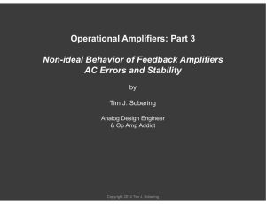 Operational Amplifiers: Part 3 Non-ideal Behavior of Feedback Amplifiers by