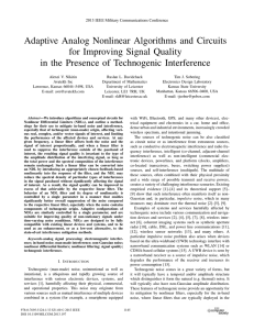 Adaptive Analog Nonlinear Algorithms and Circuits for Improving Signal Quality