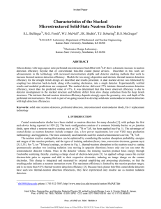 Characteristics of the Stacked Microstructured Solid-State Neutron Detector S.L. Bellinger , R.G. Fronk