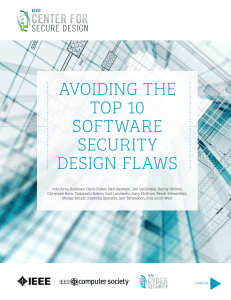 AVOIDING THE TOP 10 SOFTWARE SECURITY