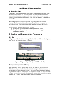 Spalling and Fragmentation 1  Introduction