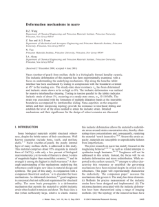 Deformation mechanisms in nacre R.Z. Wang