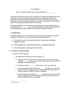 ATTACHMENT 1  Policy on Teaching Effectiveness for the Department of ___________