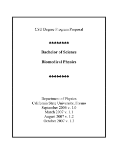 Bachelor of Science  Biomedical Physics