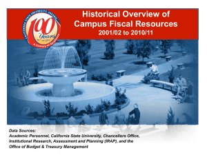 Historical Overview of Campus Fiscal Resources 2001/02 to 2010/11