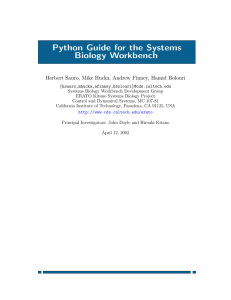 Python Guide for the Systems Biology Workbench