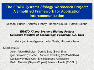 Systems Biology Workbench A Simplified Framework for Application Intercommunication
