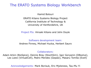 The ERATO Systems Biology Workbench