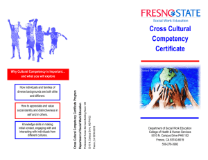 Cross Cultural Competency Certificate Why Cultural Competency is Important…
