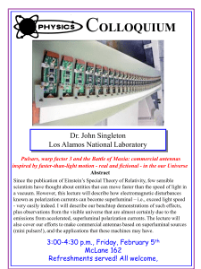 C OLLOQUIUM Dr. John Singleton Los Alamos National Laboratory