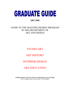 STUDIO ART  ART HISTORY INTERIOR DESIGN