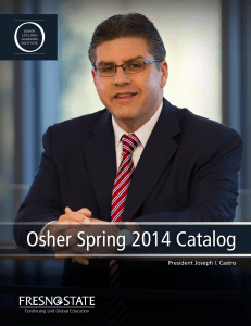 Osher Spring 2014 Catalog