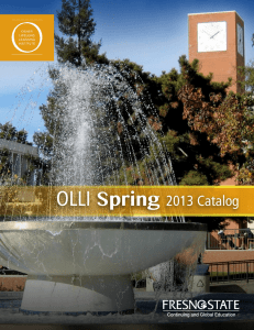 OLLI Spring 2013 Catalog Continuing and Global Education