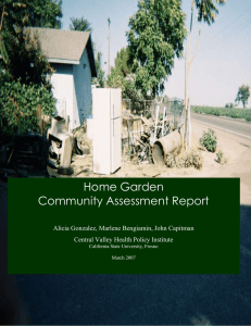 Home Garden Community Assessment Report Alicia Gonzalez, Marlene Bengiamin, John Capitman